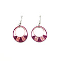 #108 PP - Pink and Purple Circle Earrings