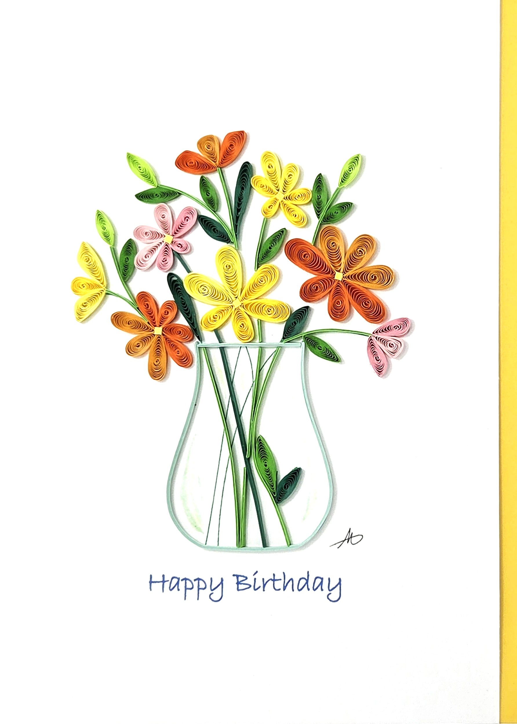 #509 - Happy Birthday Flower Vase