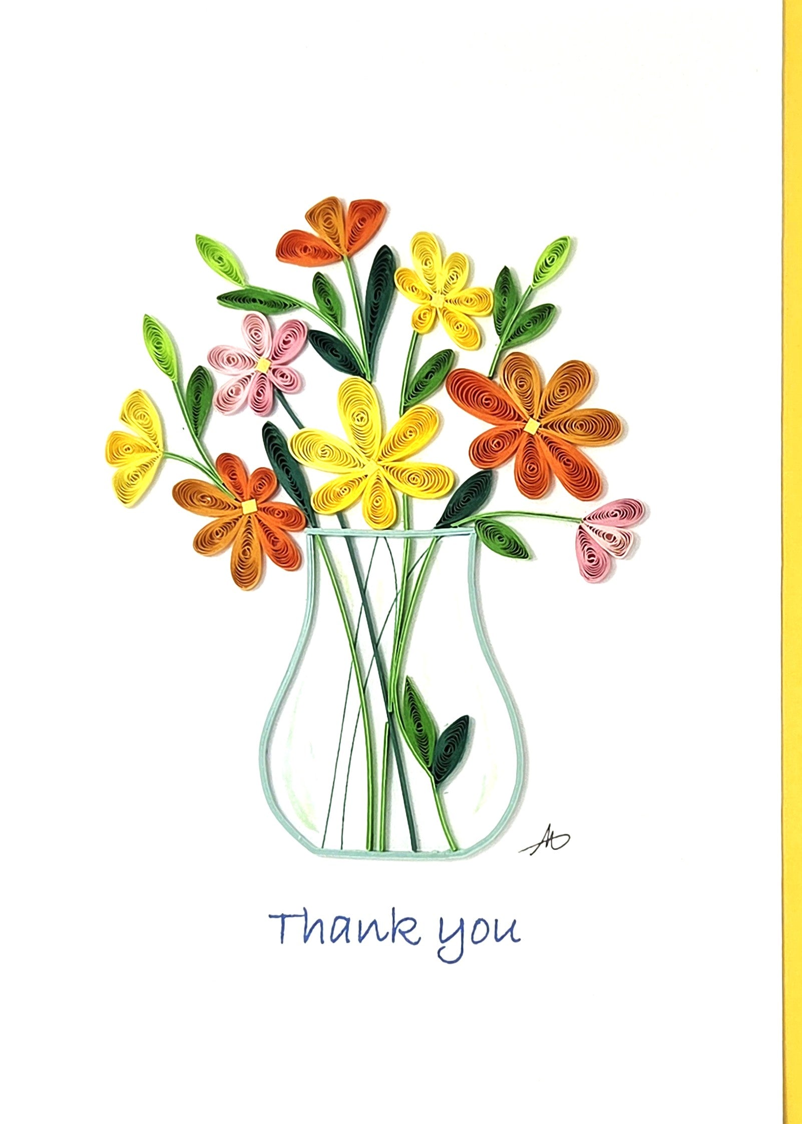 #708 F - Thank You Flowers Vase